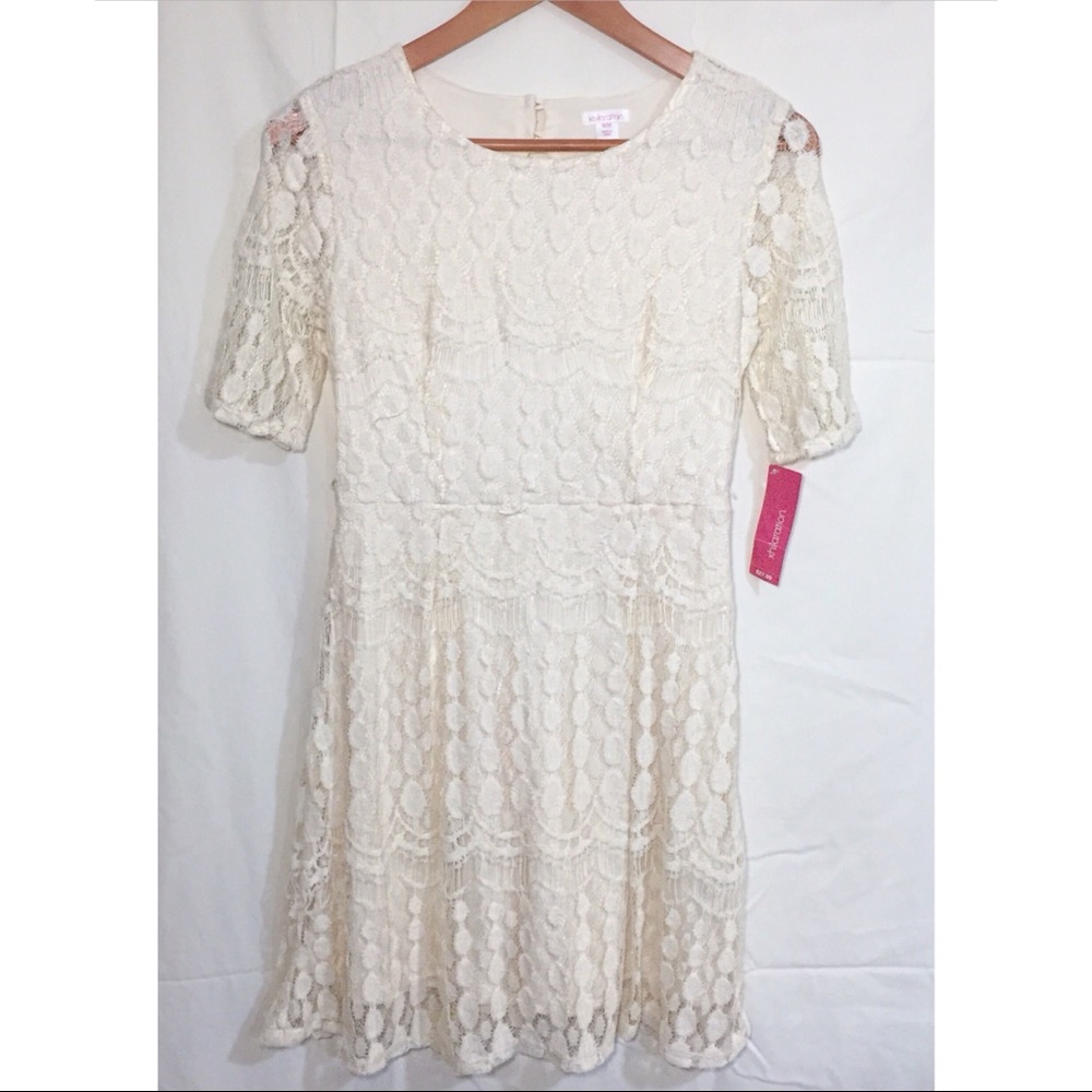 Xhilaration cream lace dress size medium